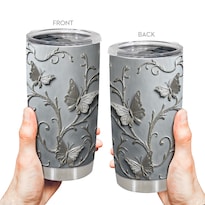 Taza De Café Travel Tumbler Oasisdream De 600 Ml Con Estampado De Mariposas - Venta Internacional.