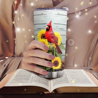 Foto 6 | Foto 6 | Vaso Oasisdream De Acero Inoxidable De 600 Ml Con Estampado De Pájaros - Venta Internacional.