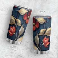 Taza Taza Oasisdream De Acero Inoxidable 600 Ml Con Estampado Floral - Venta Internacional.