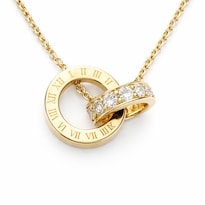 Collar Moon & Self Cronos & Luz Oro 18k Zirconias Romano