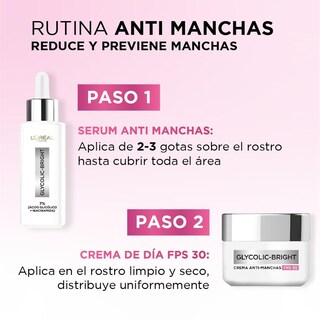 Foto 3 | Foto 3 | Kit Duo Anti-manchas L'oréal Paris Glycolic Bright Con Ácido Glicólico Y Niacinamida