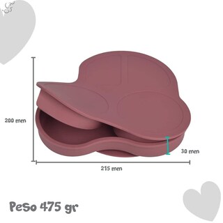 Foto 4 | Foto 4 | Plato Divisiones Papu Baby Gris Silicón Succión Bebés