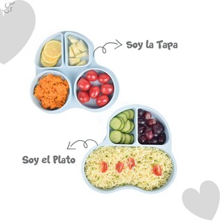 Foto 5 | Foto 5 | Plato Divisiones Papu Baby Gris Silicón Succión Bebés