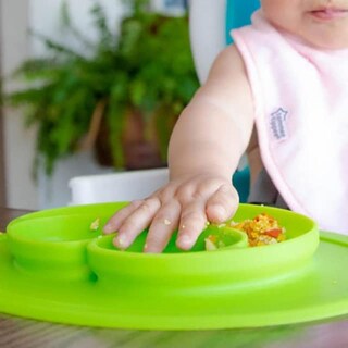 Foto 3 | Foto 3 | Kit De Platos Y Baberos De Silicona Dara Baby Azul Verde Antideslizantes Para Bebé