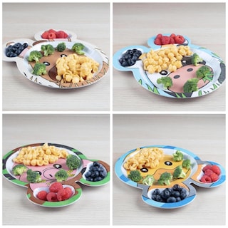 Foto 3 | Foto 3 | Juego De Platos De Melamina Farm Friends Animales Del Zoológico Compartimientos Divididos Para Niños