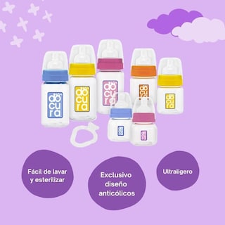 Foto 4 | Foto 4 | Set De Biberones Docura Blanco Anticólicos Y Antireflujo De Silicón Para Recién Nacido