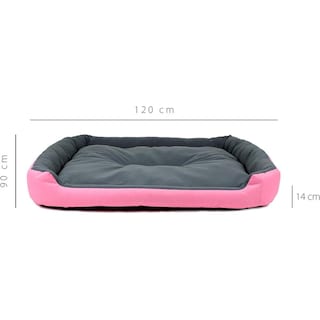 Foto 5 | Foto 5 | Cama Para Perro Pets Apparel Hills Rosa Gris Resistente Y Confortable Xxl
