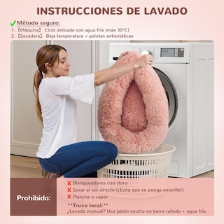 Foto 3 | Foto 3 | Cama Para Perro Spring Blossoms Polvo De Hadas Antideslizante Y Mullida En Piel Peluda Autocalentabl