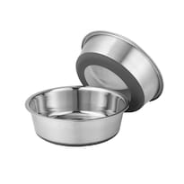 Tazón De Acero Inoxidable Tezxsaew Gris Diferenciador Para Perros Y Gatos