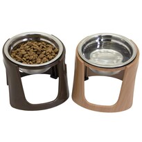 Kit De Cuencos Y Alfombrilla Sport Pet Marrón Para Mascotas Con Tazón De Alimentación Lenta Y Cuenco