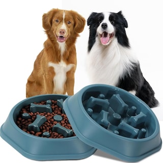 Foto 1 | Foto 1 | Plato Antideslizante Weeksun Comida Lenta Gris Para Perro Pequeño Y Mediano