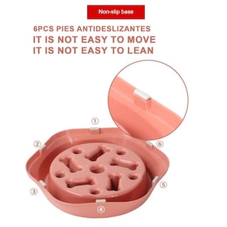 Foto 4 | Foto 4 | Plato Antideslizante Weeksun Comida Lenta Gris Para Perro Pequeño Y Mediano