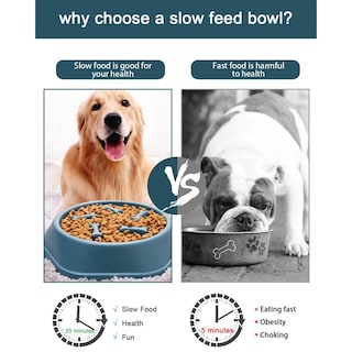 Foto 7 | Foto 7 | Plato Antideslizante Weeksun Comida Lenta Gris Para Perro Pequeño Y Mediano
