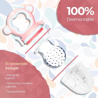 Foto 4 | Foto 4 | Chupón Para Fruta Y Papilla Monkey Rosa Con Seguro Y Tapa Libre De Bpa