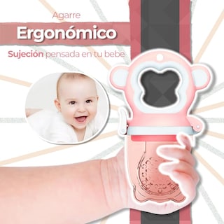 Foto 6 | Foto 6 | Chupón Para Fruta Y Papilla Monkey Rosa Con Seguro Y Tapa Libre De Bpa