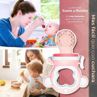 Foto 8 | Foto 8 | Chupón Para Fruta Y Papilla Monkey Rosa Con Seguro Y Tapa Libre De Bpa