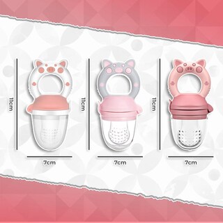 Foto 2 | Foto 2 | Chupones Alimentadores Dibujos Animados Libre De Bpa Pig Rosa Pig Rosa Gris Pig Blanco Rosa 4m+ 3