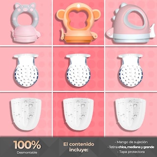 Foto 4 | Foto 4 | Chupones Alimentadores Dibujos Animados Libre De Bpa Pig Rosa Pig Rosa Gris Pig Blanco Rosa 4m+ 3