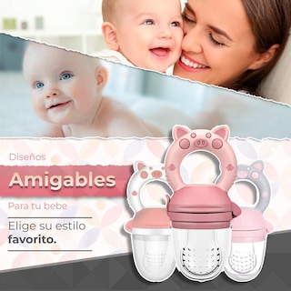 Foto 7 | Foto 7 | Chupones Alimentadores Dibujos Animados Libre De Bpa Pig Rosa Pig Rosa Gris Pig Blanco Rosa 4m+ 3