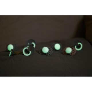 Foto 4 | Foto 4 | Chupetes Bibs Iron Night Baby Blue Night Caucho Natural Que Brillan En La Oscuridad 0-6 Meses 2 Piez