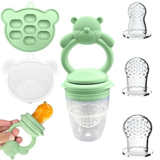 Foto 1 | Foto 1 | Bandeja Congeladora De Alimentos Ehrhdkns Verde Oso Para Bebés Sin Bpa