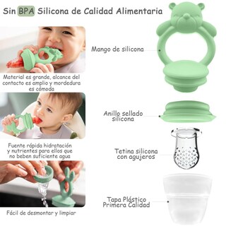 Foto 5 | Foto 5 | Bandeja Congeladora De Alimentos Ehrhdkns Verde Oso Para Bebés Sin Bpa