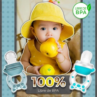 Foto 3 | Foto 3 | Chupones Alimentadores Para Frutas Y Papillas Con Tapa Libre De Bpa Dibujos Animados 4m+ 2 Piezas