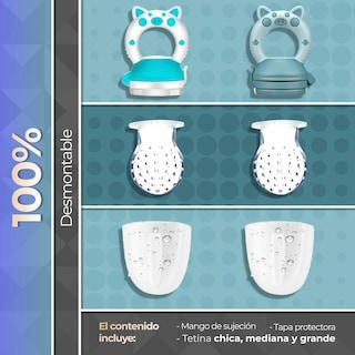 Foto 8 | Foto 8 | Chupones Alimentadores Para Frutas Y Papillas Con Tapa Libre De Bpa Dibujos Animados 4m+ 2 Piezas