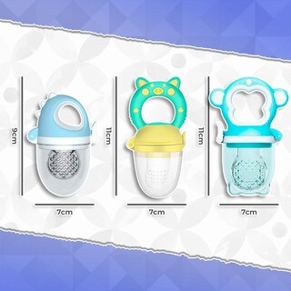 Foto 2 | Foto 2 | Chupones Alimentadores Para Frutas Y Papillas Con Tapa Libre De Bpa Dibujos Animados 4m+ 3 Piezas