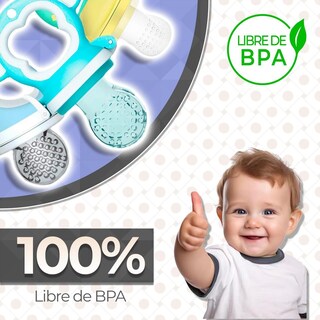 Foto 5 | Foto 5 | Chupones Alimentadores Para Frutas Y Papillas Con Tapa Libre De Bpa Dibujos Animados 4m+ 3 Piezas