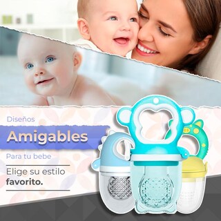 Foto 7 | Foto 7 | Chupones Alimentadores Para Frutas Y Papillas Con Tapa Libre De Bpa Dibujos Animados 4m+ 3 Piezas