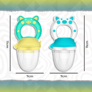 Foto 2 | Foto 2 | Chupones Alimentadores Para Frutas Y Papillas Con Tapa Libre De Bpa Dibujos Animados 4m+ 2 Piezas