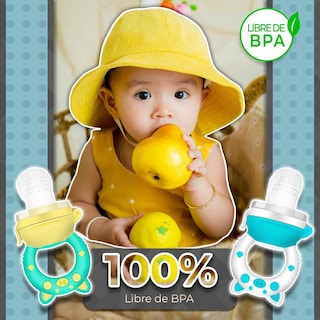Foto 4 | Foto 4 | Chupones Alimentadores Para Frutas Y Papillas Con Tapa Libre De Bpa Dibujos Animados 4m+ 2 Piezas