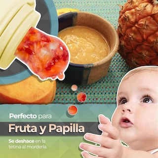 Foto 6 | Foto 6 | Chupones Alimentadores Para Frutas Y Papillas Con Tapa Libre De Bpa Dibujos Animados 4m+ 2 Piezas