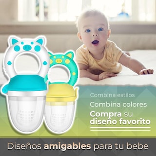 Foto 7 | Foto 7 | Chupones Alimentadores Para Frutas Y Papillas Con Tapa Libre De Bpa Dibujos Animados 4m+ 2 Piezas