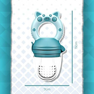 Foto 2 | Foto 2 | Chupón Para Fruta Y Papilla Libre De Bpa Con Seguro Y Tapa Dibujos Animados Azul