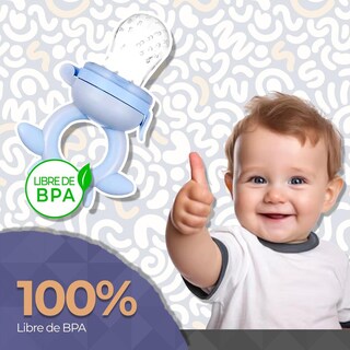 Foto 7 | Foto 7 | Chupón Alimentador Vaquita Azul Con Seguro Y Tapa Para Bebés De 4 Meses