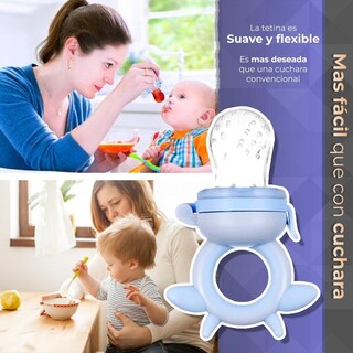 Foto 8 | Foto 8 | Chupón Alimentador Vaquita Azul Con Seguro Y Tapa Para Bebés De 4 Meses
