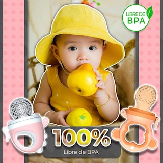 Foto 3 | Foto 3 | Chupones Alimentadores Para Frutas Y Papillas Con Tapa Libre De Bpa Dibujos Animados 4m+ 2 Piezas