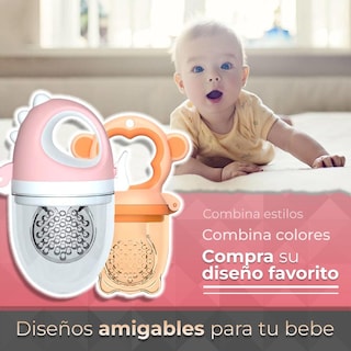 Foto 5 | Foto 5 | Chupones Alimentadores Para Frutas Y Papillas Con Tapa Libre De Bpa Dibujos Animados 4m+ 2 Piezas