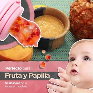 Foto 7 | Foto 7 | Chupones Alimentadores Para Frutas Y Papillas Con Tapa Libre De Bpa Dibujos Animados 4m+ 2 Piezas