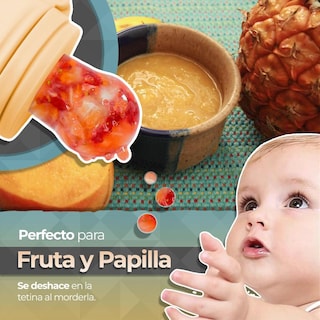 Foto 7 | Foto 7 | Chupones Alimentadores Para Frutas Y Papillas Con Tapa Libre De Bpa Dibujos Animados 4m+ 2 Piezas