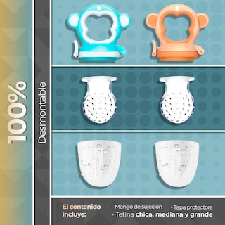 Foto 8 | Foto 8 | Chupones Alimentadores Para Frutas Y Papillas Con Tapa Libre De Bpa Dibujos Animados 4m+ 2 Piezas