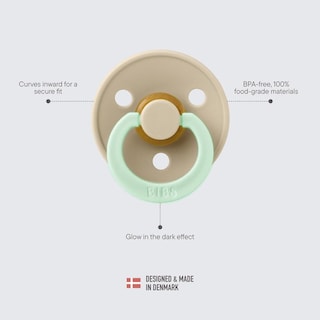 Foto 5 | Foto 5 | Chupones Bibs Sage Glow Vanilla Glow Tetina Redonda De Látex Natural Para Bebés De 6 A 18 Meses