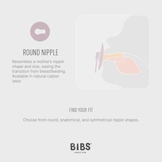 Foto 6 | Foto 6 | Chupones Bibs Sage Glow Vanilla Glow Tetina Redonda De Látex Natural Para Bebés De 6 A 18 Meses