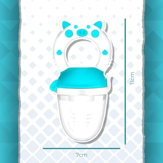 Foto 2 | Foto 2 | Chupón Para Fruta Y Papilla Con Seguro Y Tapa Dibujos Animados Azul Blanco Libre De Bpa