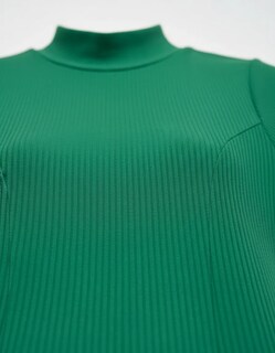 Foto 5 | Foto 5 | Vestido Casual Cuello Alto Rib Manga Corta Para Dama Genérica Modelo 66003 Color Verde Talla Ch