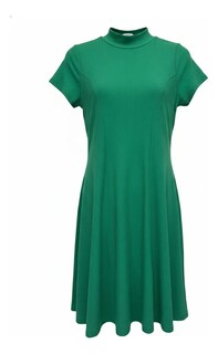 Foto 6 | Foto 6 | Vestido Casual Cuello Alto Rib Manga Corta Para Dama Genérica Modelo 66003 Color Verde Talla Ch