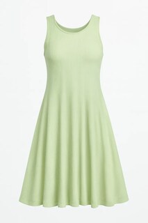 Foto 7 | Foto 7 | Vestido Casual De Dama Rib Tye Dye Sin Mangas Moderno Genérica Modelo 85185 Color Verde Talla Ch