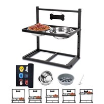 Cuencos Elevados Para Perros Con Alimentador Lento Soporte Ajustable 1200 Ml Para Perros Pequeños M